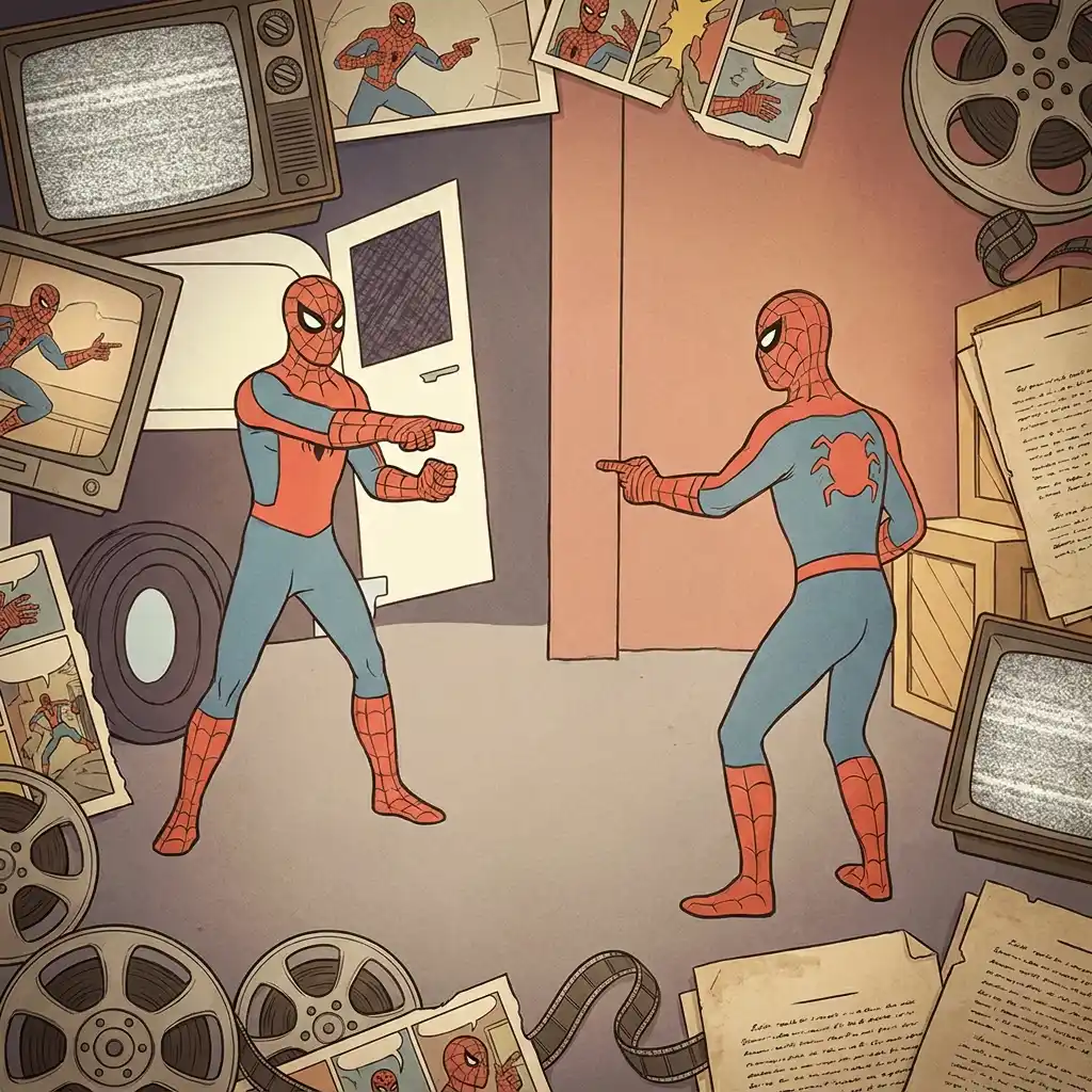 Spider-Man Pointing at Spider-Man: Origin, Meaning, and Meme History 1 Spiderman Pointing Meme