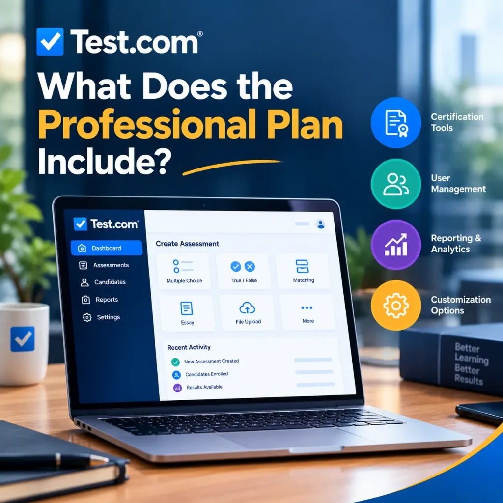 Test.com Pricing Enterprise Plans: Complete 2026 Guide 2 What Does the Professional Plan Include