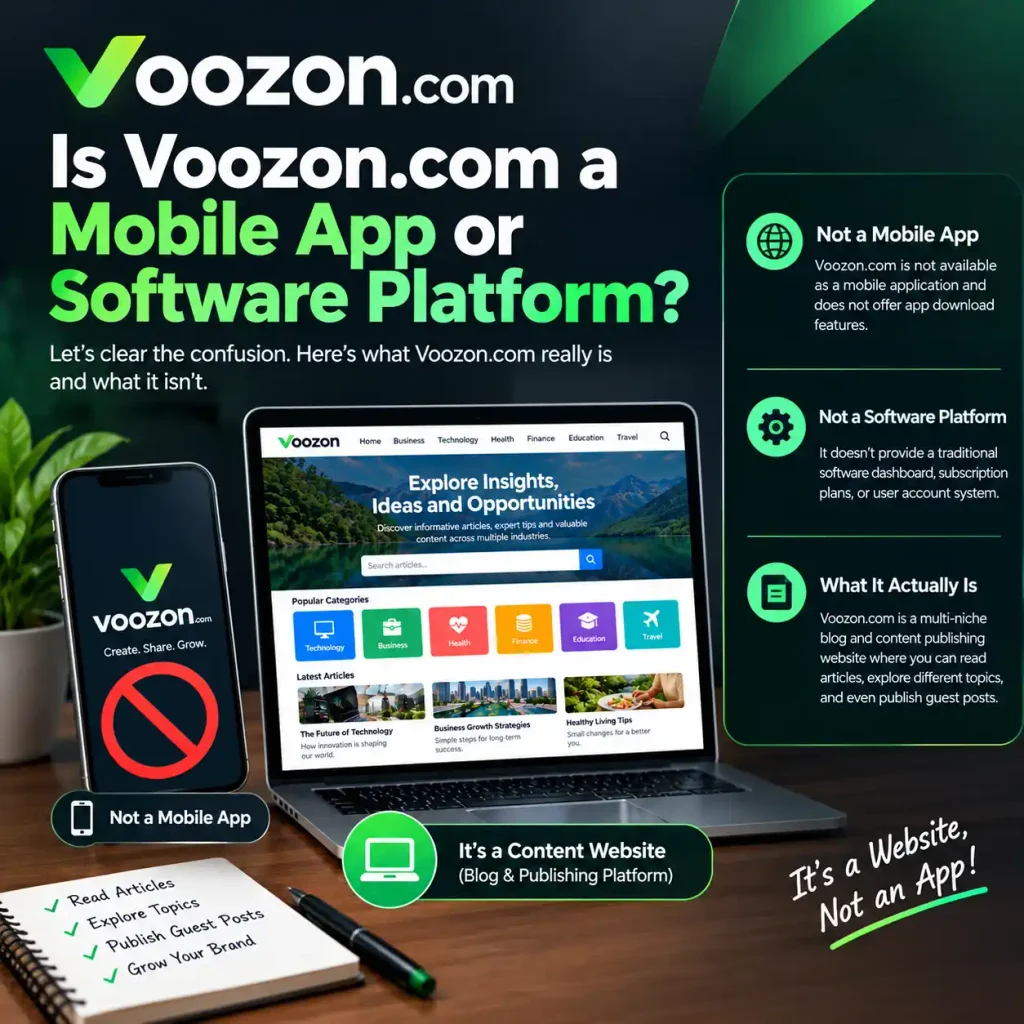 Voozon.com Review: Features, Safety, Guest Posting, and SEO Value 2 Is Voozon.com a Mobile App or Software Platform